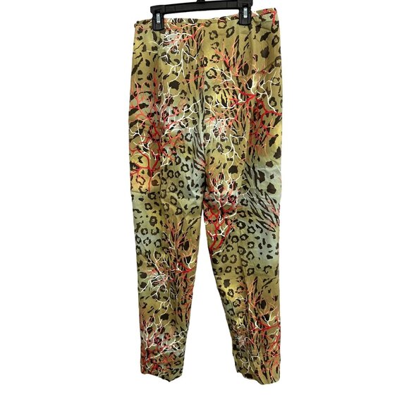 Silk Club Collection NWT Leopard Printed Pants Size 8 - Picture 2 of 9